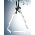 Beveled Jade Glass Ornament - Tree (Sandblasted)